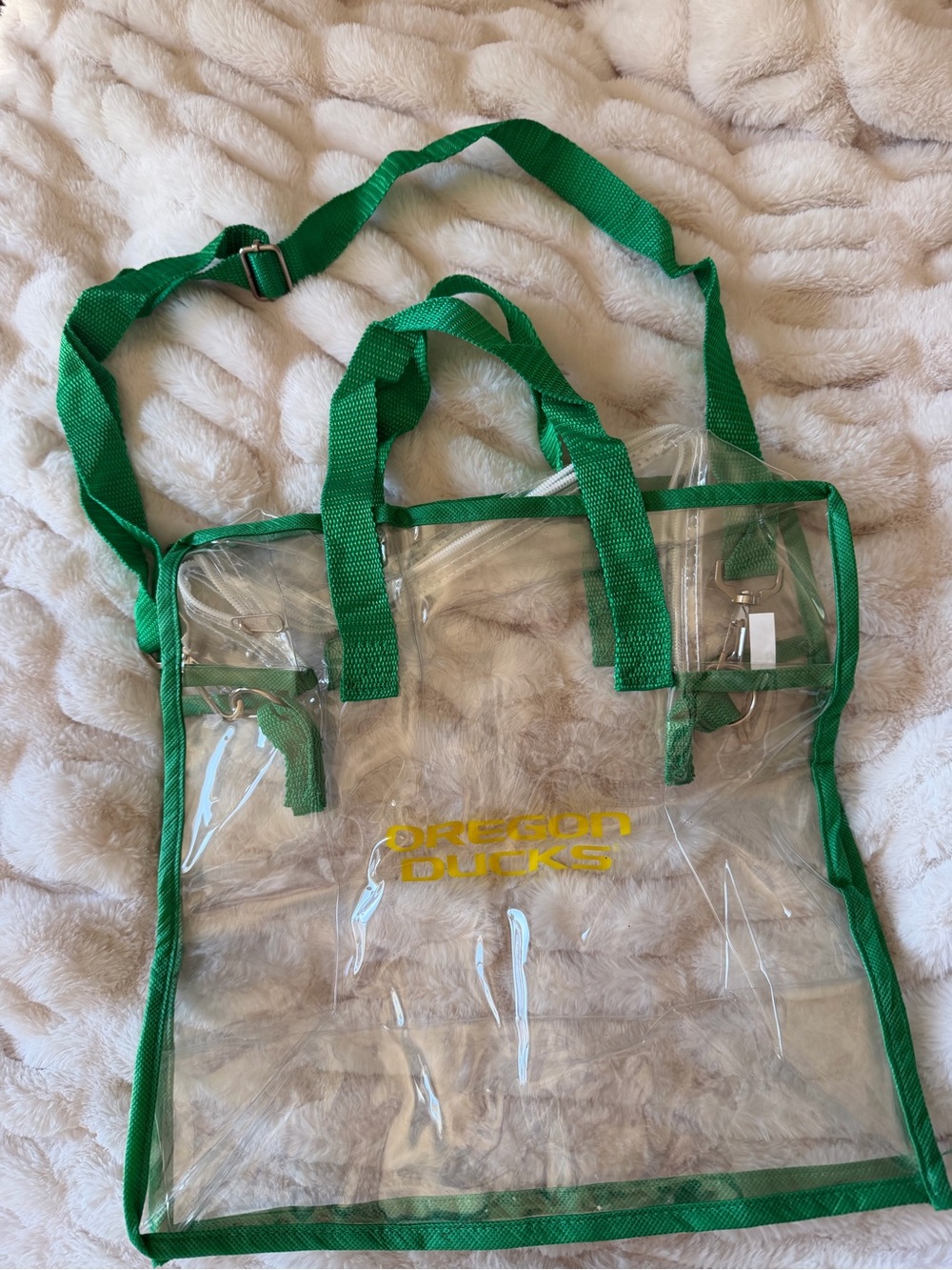 Oregon Ducks Clear Stadium Tote with Green Trim